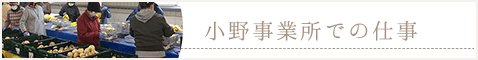 小野事業所での仕事